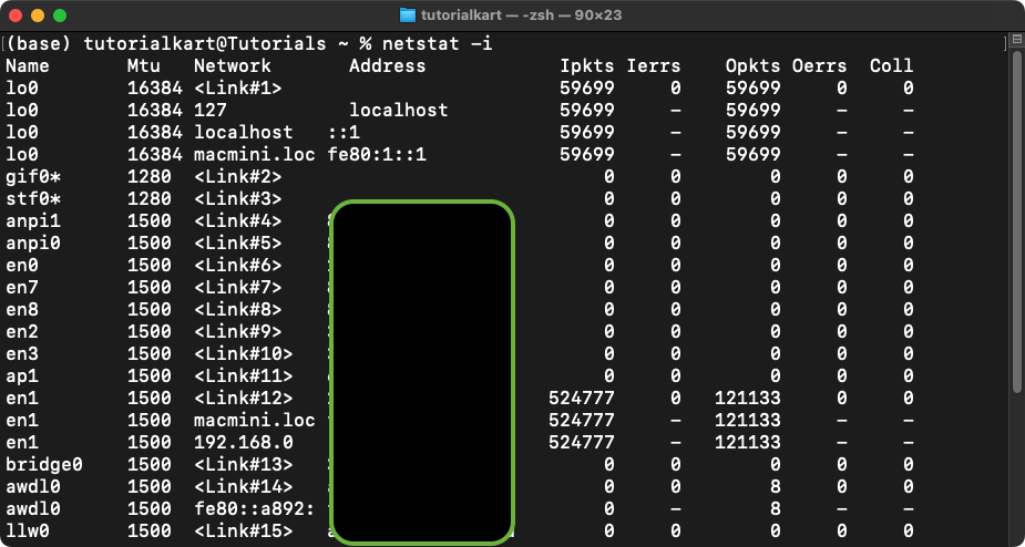 Check Network Connections Using Netstat - Displaying Interface Statistics